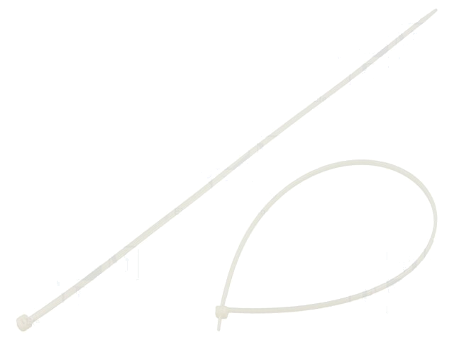Kabelbinder; L: 370mm; W: 3,6mm; polyamide; 180N; natuurlijk; 100st. Kabelbinder; L: 370mm; W: 3,6mm; polyamide; 180N; natuurlijk; 100st.